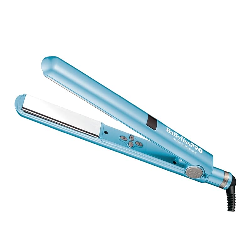 BaBylissPRO Nano Titanium Digital Flat Iron Hair Straightener, Pro Sal
