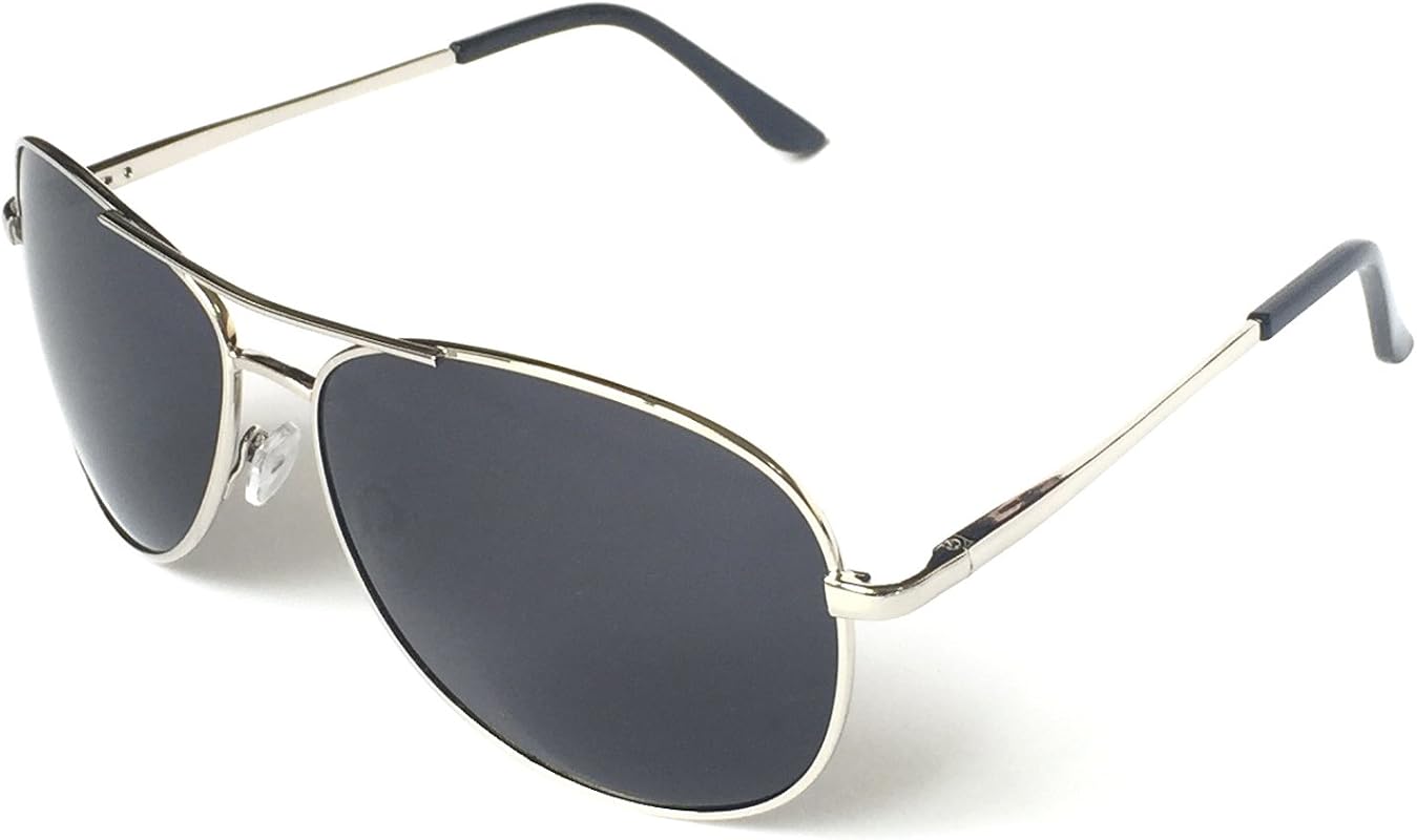 J+S Premium Military Style Polarized Aviator Sunglasses with 100% UV P