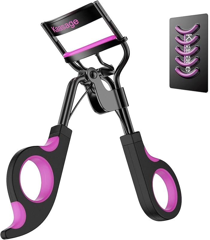 Kaasage Eyelash Curler with 5 Silicone Replacement Pads, Achieves Perf
