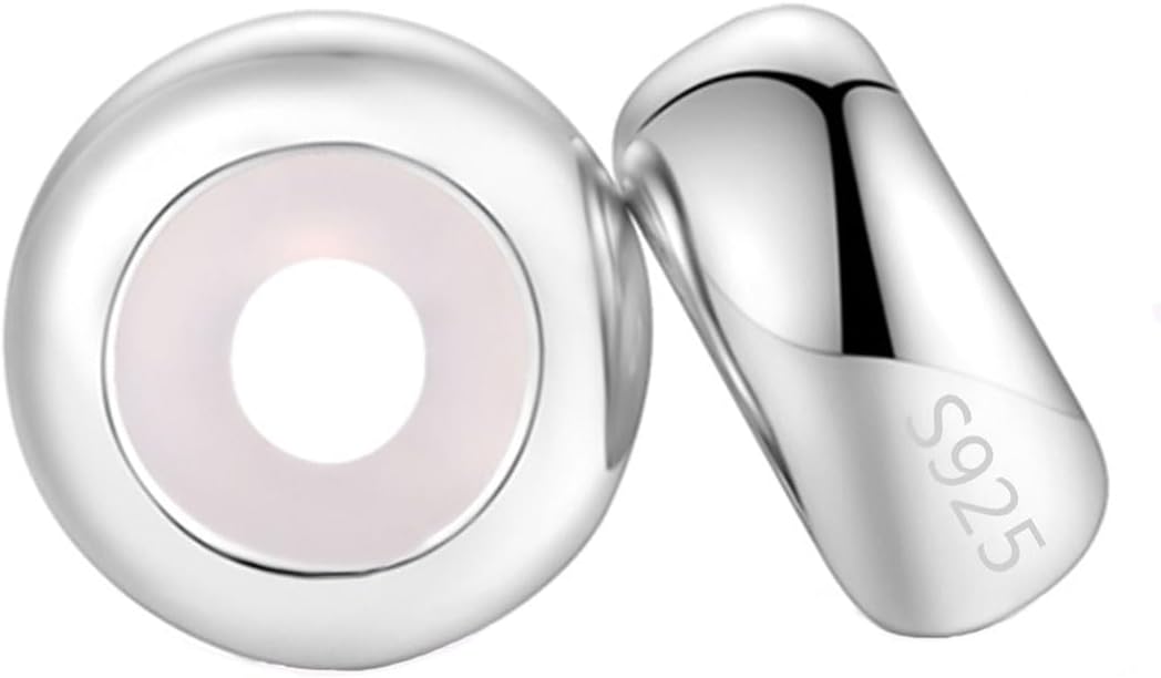 Clip Stopper Charms Sterling Silver Rondelle Spacer Bead for Bracelet