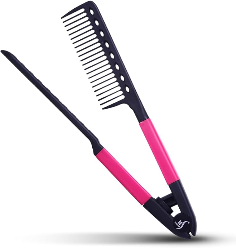 Herstyler Pink Hair Straightening Comb for Flat Irons, Makes Styling E