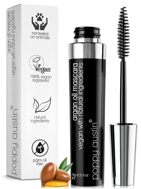 Poppy Austin Organic Mascara, Natural, Vegan, Paraben-Free, Cruelty-Fr