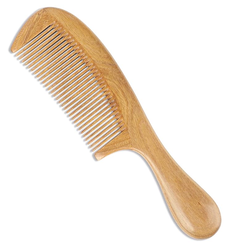 Onedor Handmade 100% Natural Green Sandalwood Hair Comb