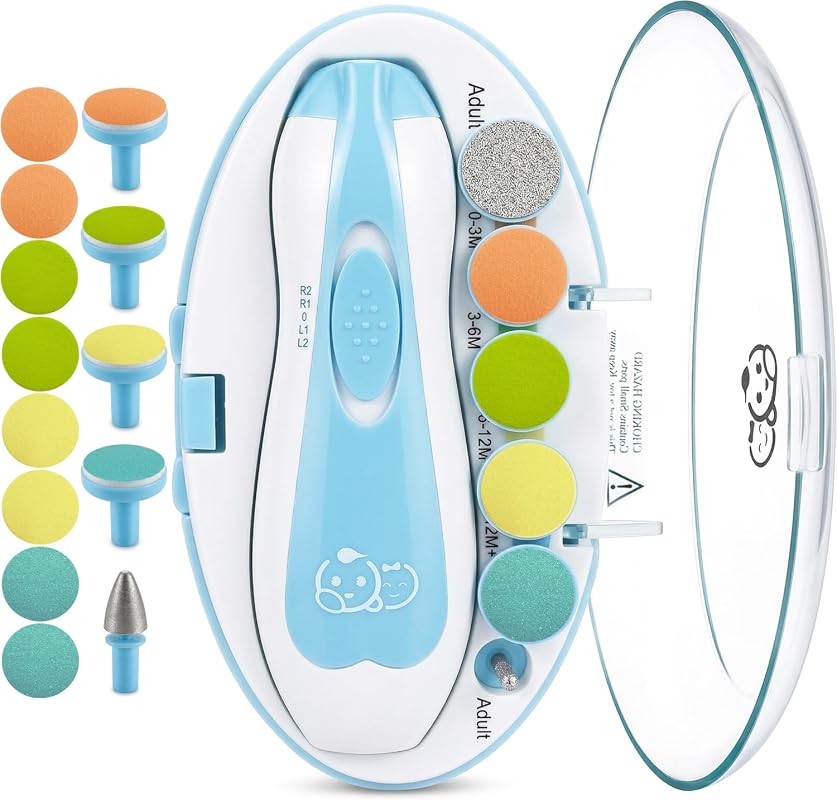 Royal Angels 21-in-1 Electric Baby Nail File Kit, Safe Trimmer for New