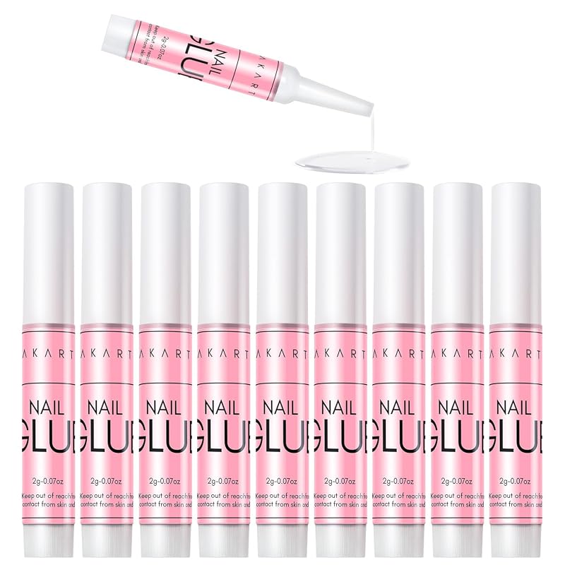 Makartt Fast Drying Nail Glue for Press On Nails, Hema-Free, Strong Bo