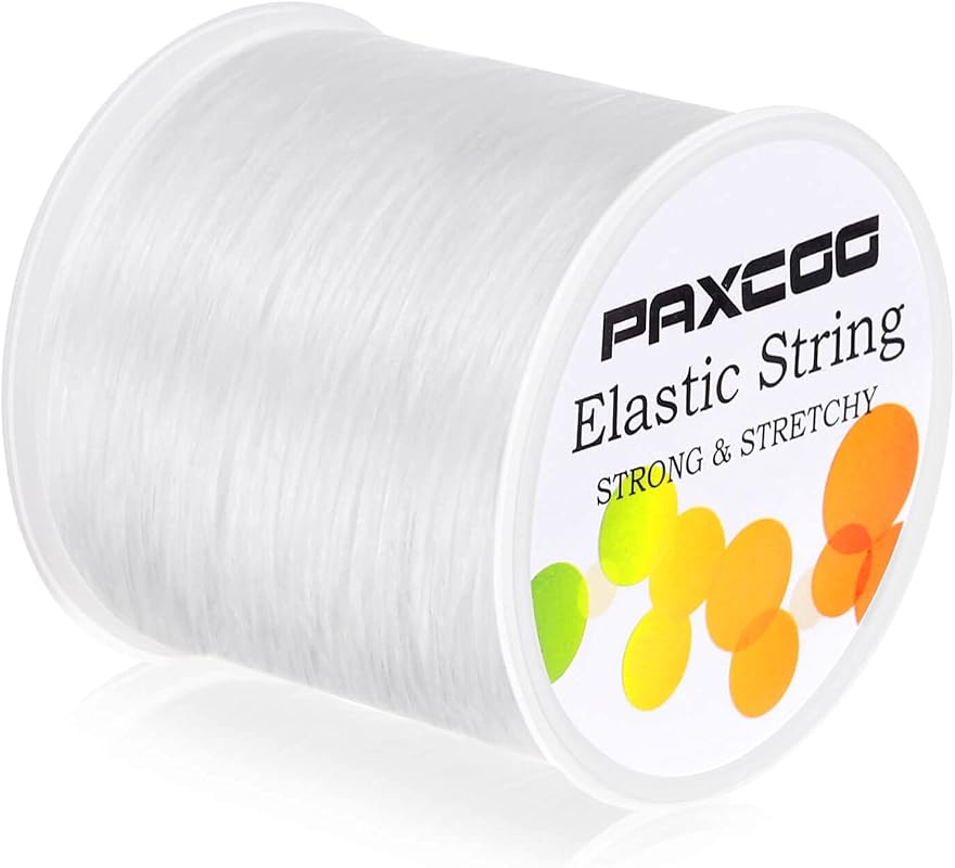 Paxcoo Elastic Stretch Bead Cord for Jewelry Making, Bracelet String f