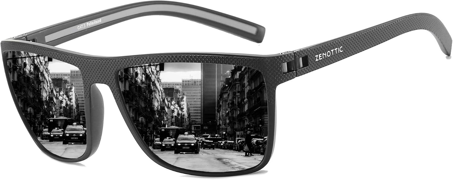 ZENOTTIC Polarized Sunglasses for Men – Lightweight TR90 Frame UV400 S