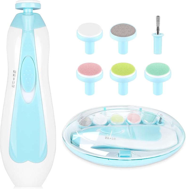 Electric Baby Nail File Drill, 6 in 1 Safety Trimmer for Toes and Fing