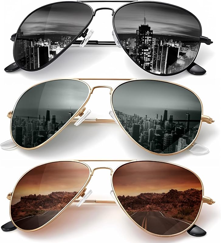 KALIYADI Classic Polarized Aviator Sunglasses for Men and Women with U