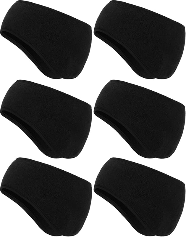 BBTO 6-Pack Winter Ear Warmer Headbands – Full Cover Sport Muffs for M