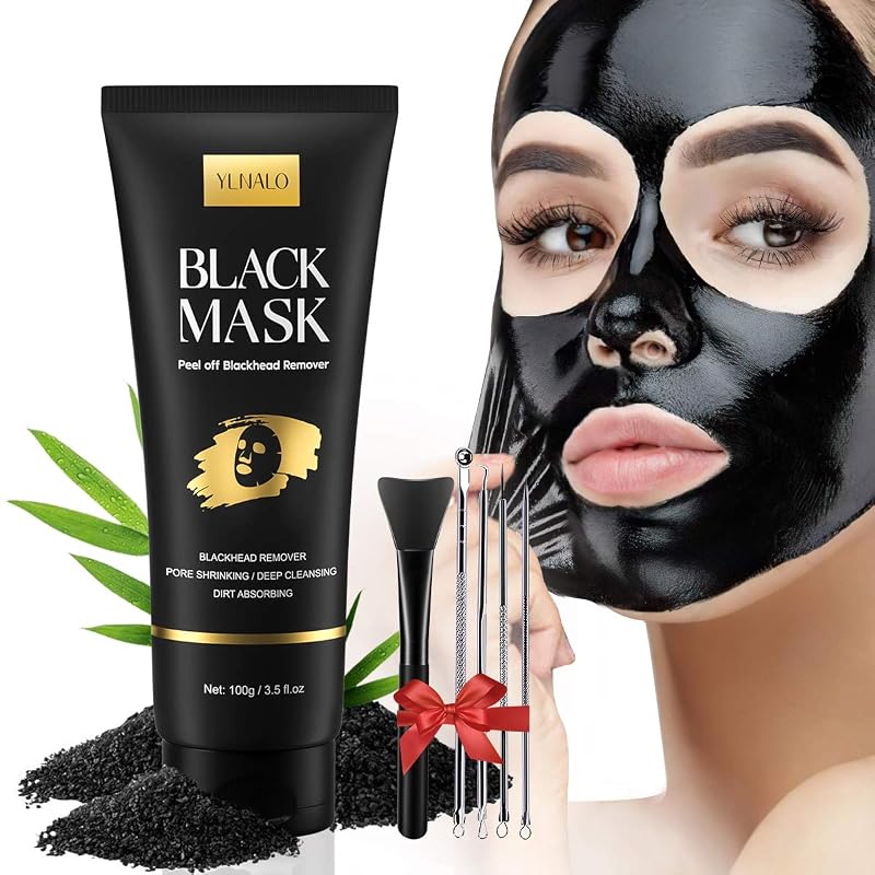 YLNALO Charcoal Peel Off Blackhead Remover Mask Kit with Tools for Dee