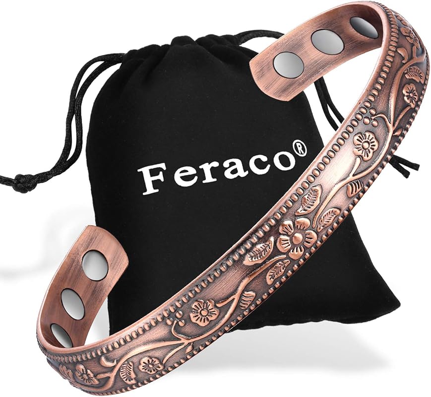 Feraco Ultra Strength Magnetic Copper Bracelet for Women — 3500 Gauss