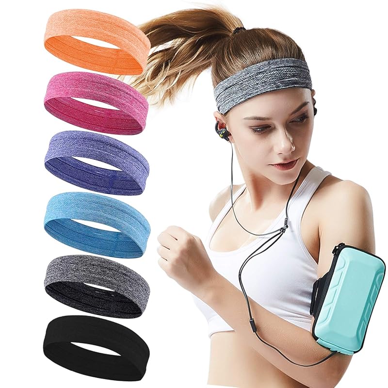 QiShang 6-Pack Women's Non-Slip Headbands
