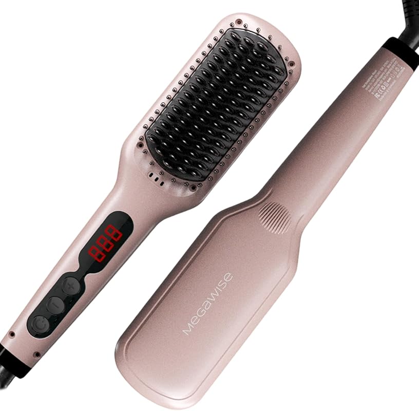 MegaWise KL1025 2-in-1 Ionic Hair Straightener Brush