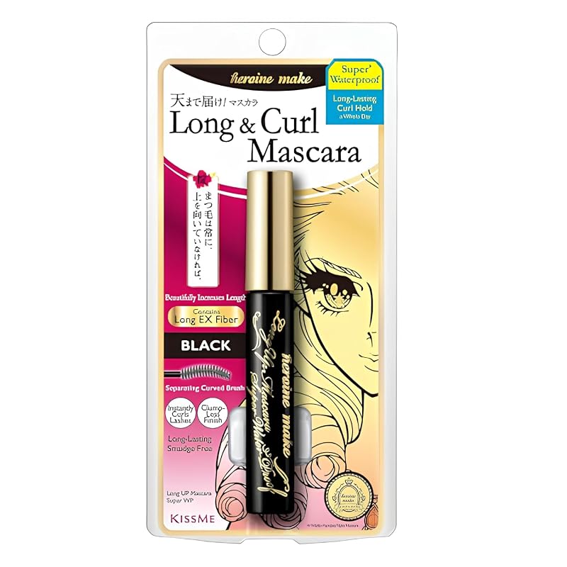 Heroine Make by KissMe Waterproof Mascara Black Volumizing Lengthening