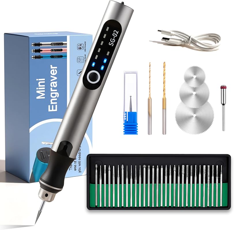 USB Rechargeable Mini Electric Engraving Pen Cordless Rotary Tool with