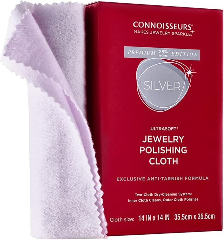 CONNOISSEURS Premium Edition Extra Large Polishing Cloth for Silver Je