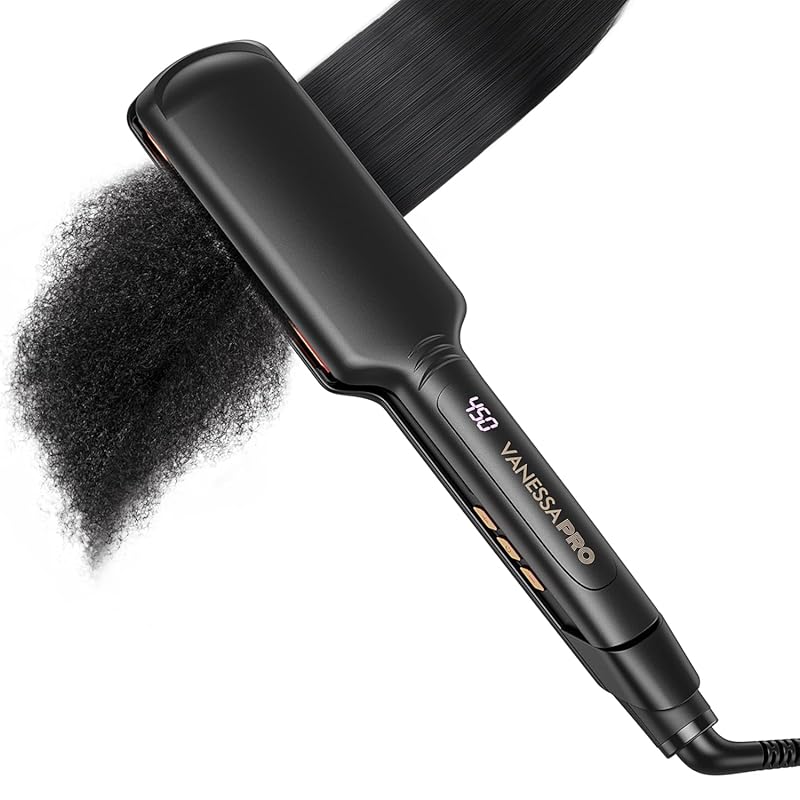 Professional 2-inch Titanium Wide Plate Flat Iron Hair Straightener fo