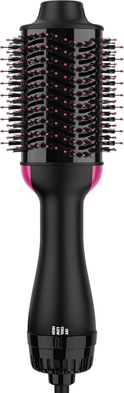 Upgraded 4‑in‑1 Hair Dryer Brush combines negative ion, ceramic‑titani
