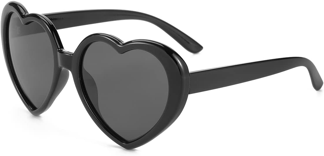 JOVAKIT Polarized Heart Shaped Sunglasses for Women - Vintage Retro Ov