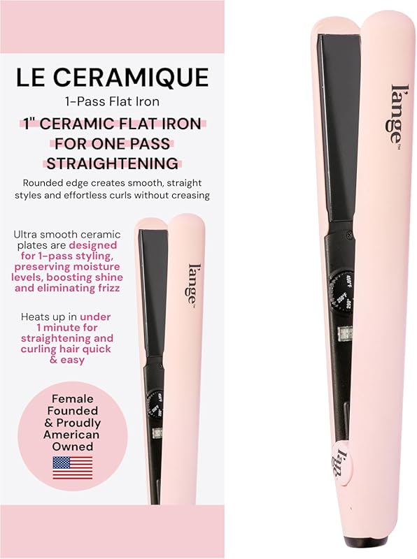 L'ANGE HAIR Le Ceramique 1-Pass Ceramic Flat Iron Hair Straightener, F