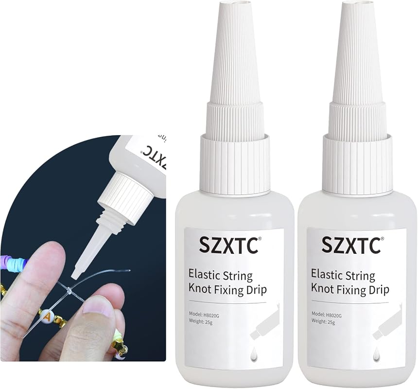 SZXTC 2 Pcs Clay Beads Bracelet Elastic String Knot Fixing Drip for Po