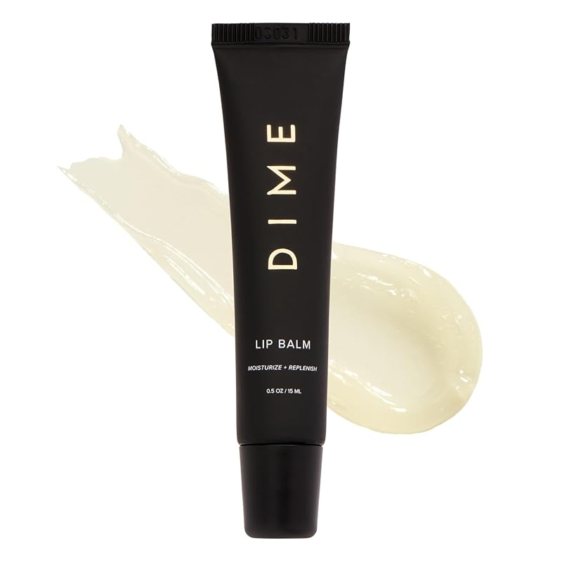 DIME Beauty Lip Balm - Hydrating Clear Lip Balm with Shea Butter, Meadowfoam Seed Oil & Phytosterols, Anti-Aging Lip Treatment for Dry Lips, 0.5 oz / 15 ml