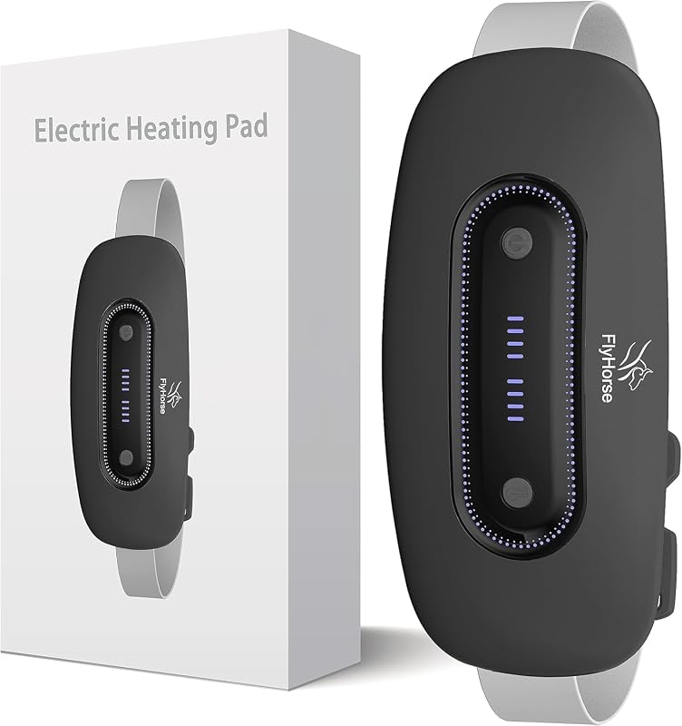 Portable Cordless Menstrual Heating Pad with 4 Heat Levels and 4 Massage Modes