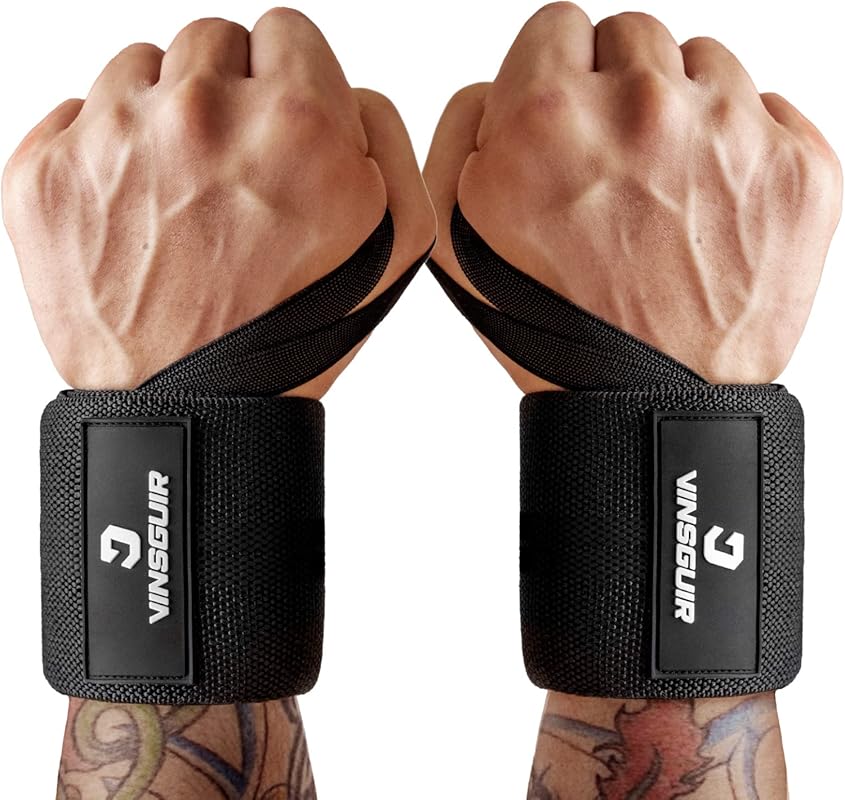 VINSGUIR 21'' Elastic Wrist Wraps (USPA Approved) with Thumb Loop for 