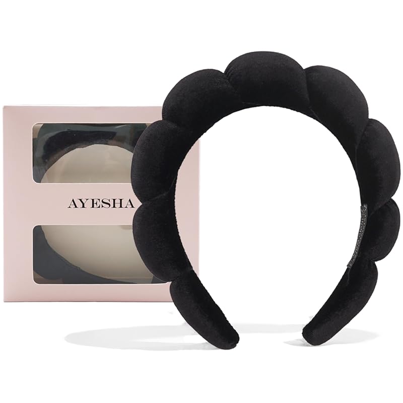Ayesha Soft Sponge Cloud Spa Headband for Washing Face, Makeup & Skinc