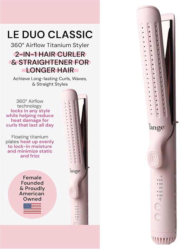 L'ANGE HAIR Le Duo Grande 360Β° Airflow 2-in-1 Straightener & Curler, T