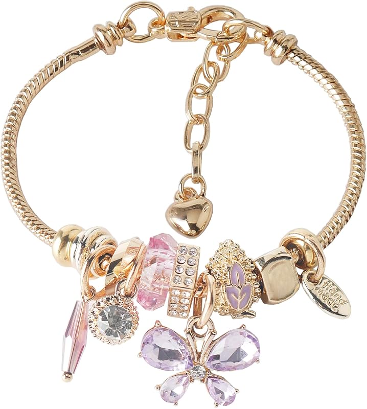 DS Gold Stainless Steel Adjustable Cartoon Friendship Charm Bracelet