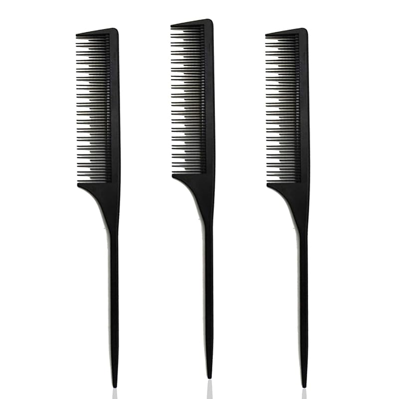 3 Pack Teasing Tail Combs for Root Volume