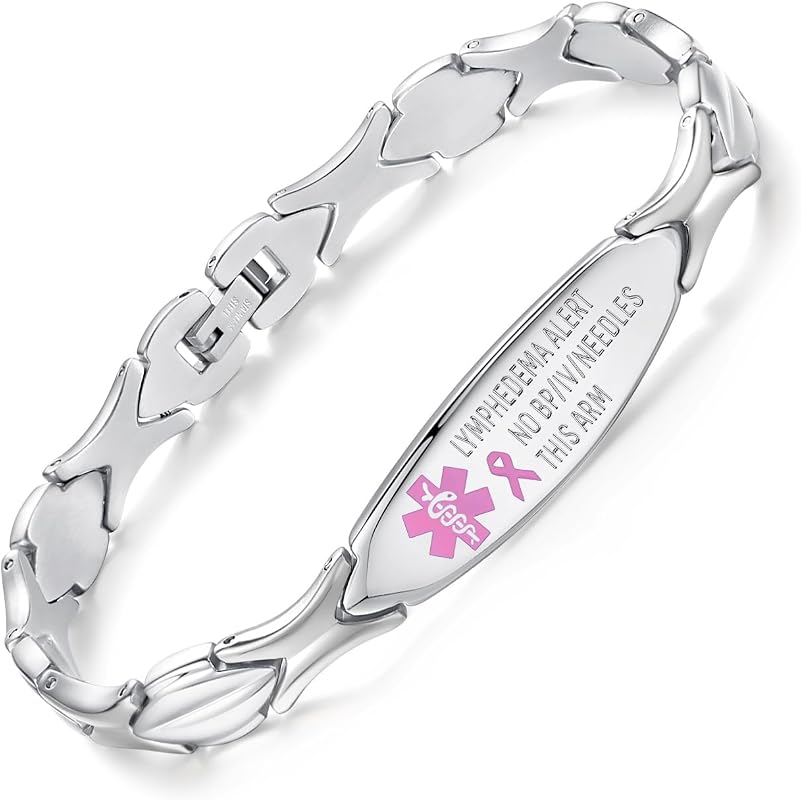 LinnaLove Lymphedema Medical Alert Bracelet - No BP IV Needles This Ar