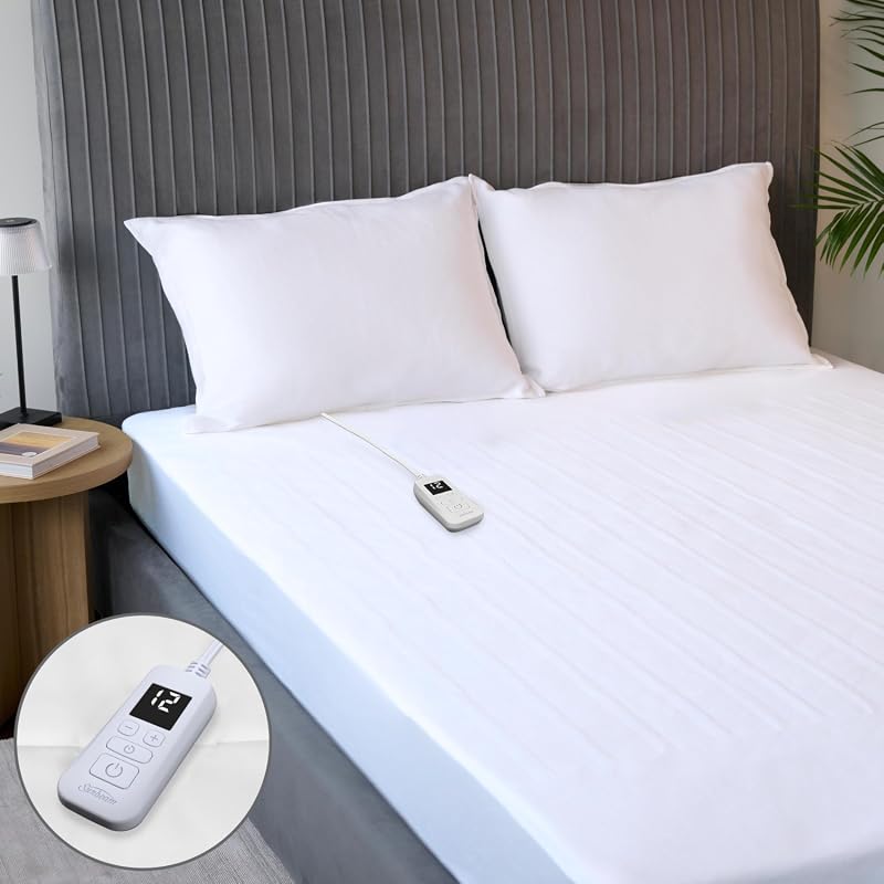 Sunbeam Twin Electric Heated Mattress Pad with Fast Heating and Auto O