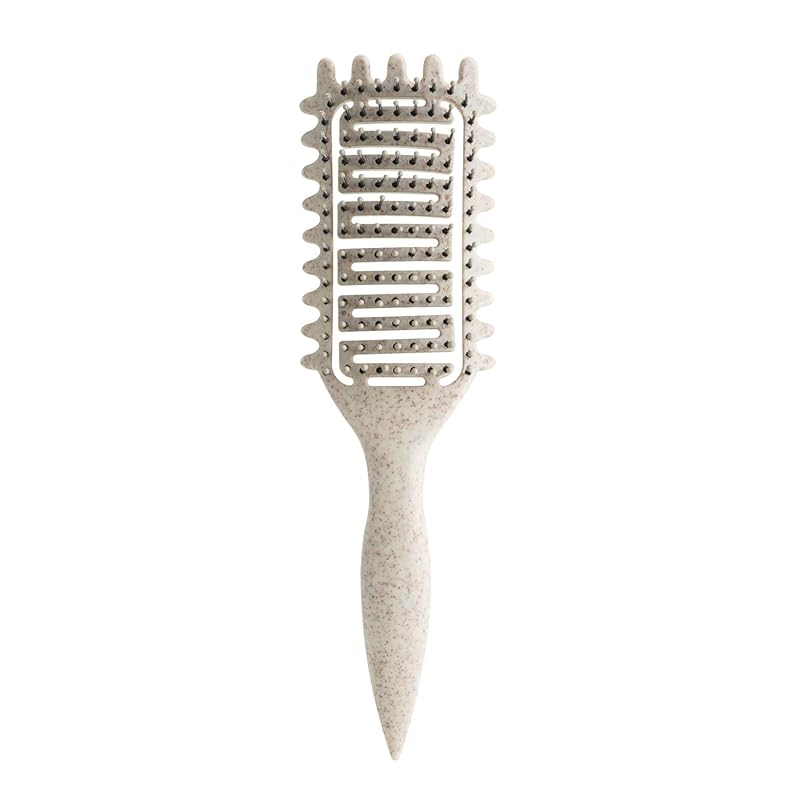 Curly Hair Defining Brush – Vented, Lightweight Curved Brush for Wet a