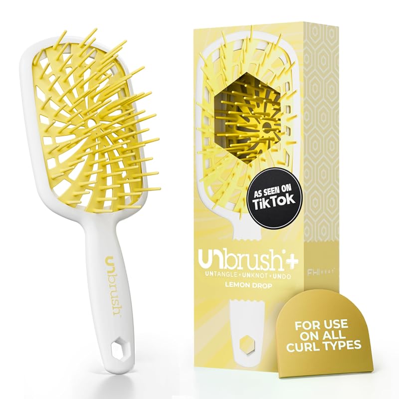 FHI Heat UNbrush Plus – Ultra‑light Curly Hair Brush with 84 UltraFlex