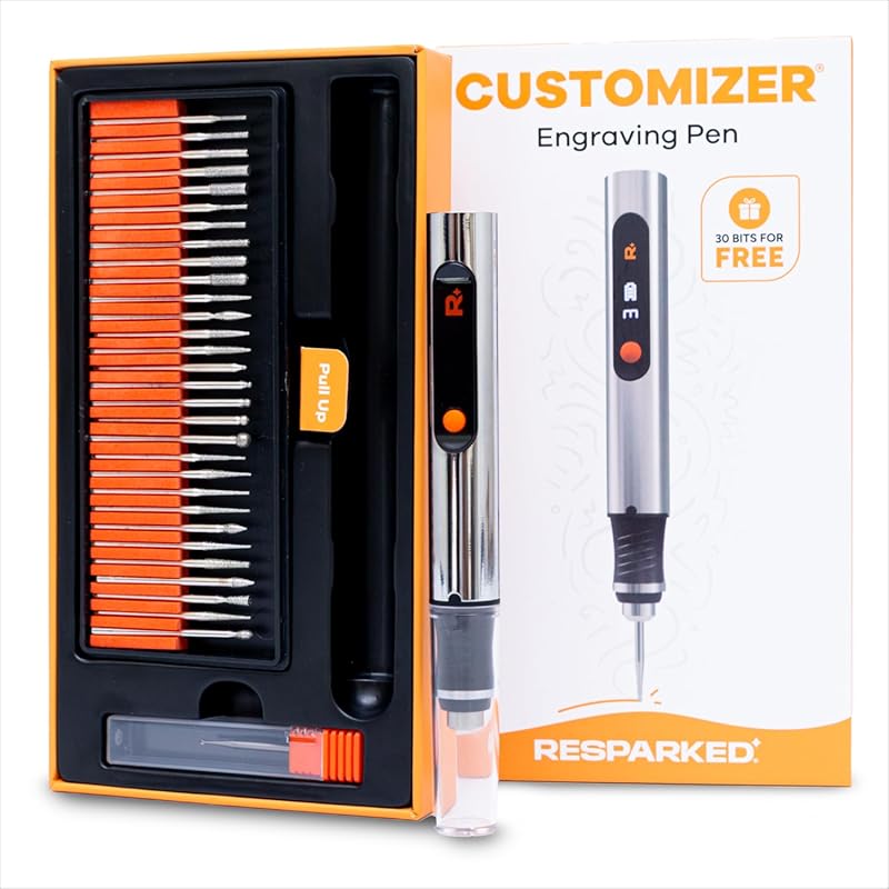 Resparked Customizer Cordless Engraving Pen for Artists & DIYers, Rech
