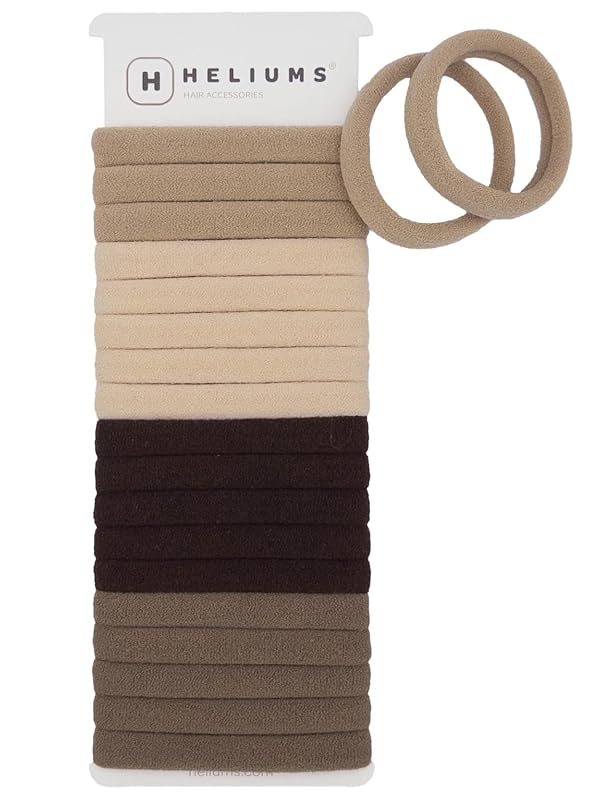 Heliums Soft Seamless Nylon Hair Ties - Stretchy No Damage Ponytail Ho