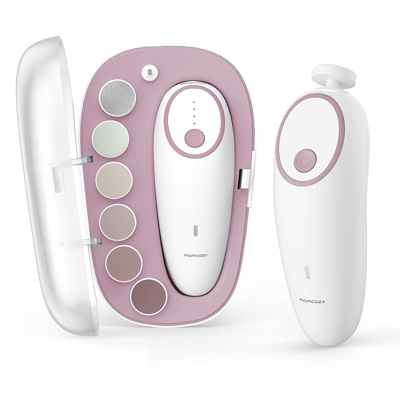 Momcozy Electric Baby Nail File, Gentle Trimmer with Night Light and 7