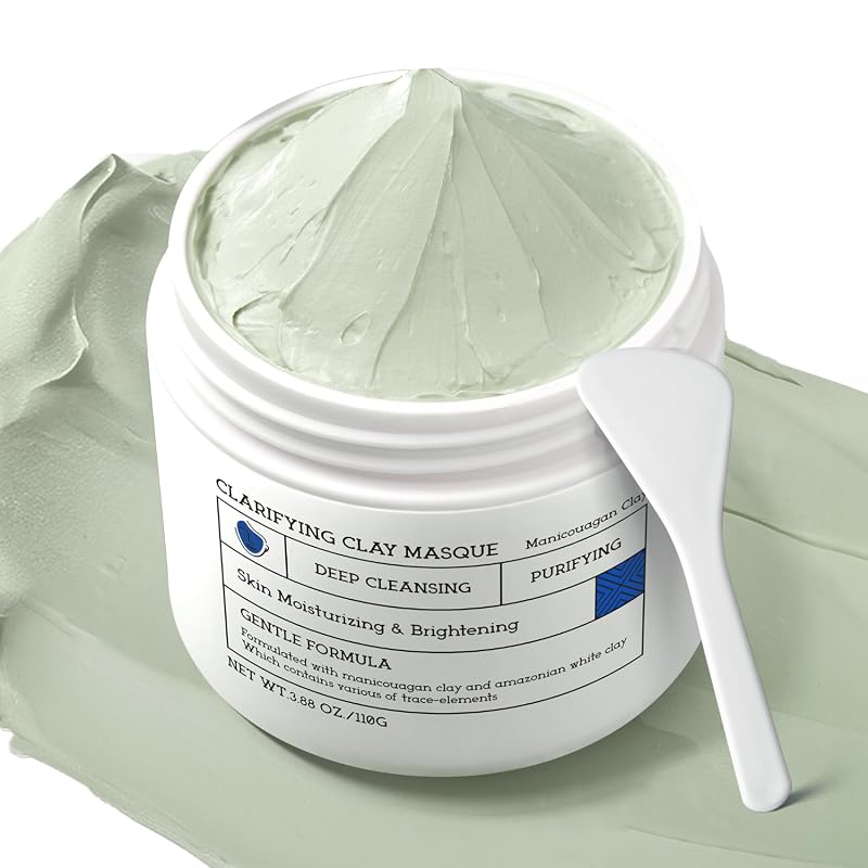 NING DERMOLOGIE Triple Mud Clay Mask for Sensitive Skin, Deep Cleans P