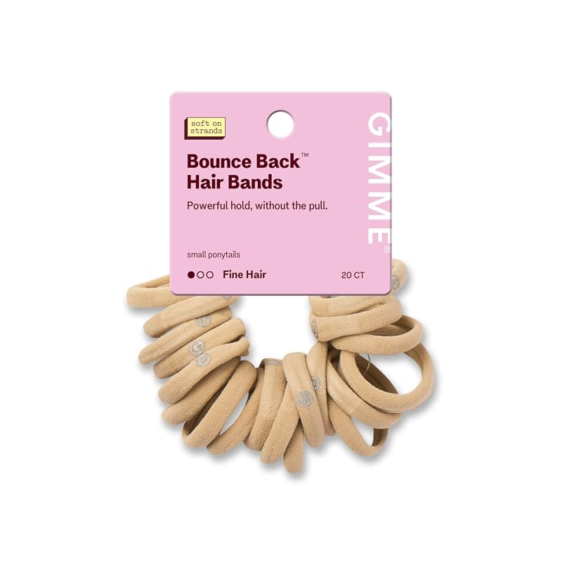 Gimme Beauty X-Fine Hair Bands Slim-Fit No-Dent Gentle-Grip Ponytail H