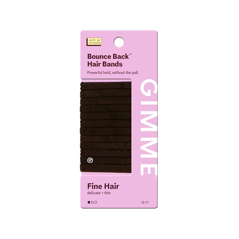 Gimme Beauty Fine Hair Elastic Bands Slim-Fit No-Dent Gentle-Grip Pony