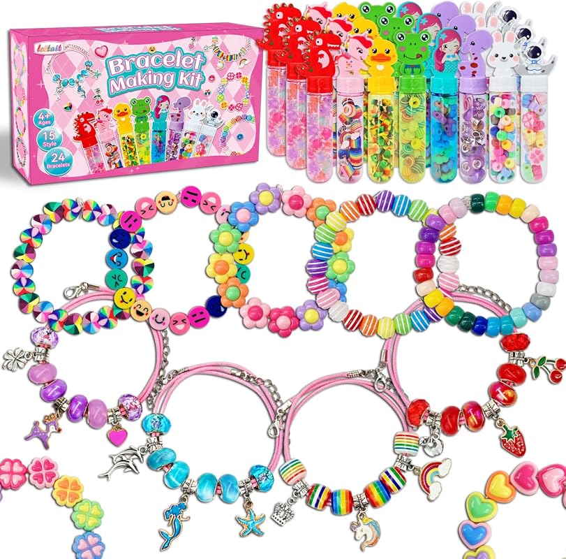 Leitait 24 Pack Bracelet Wands Charm Jewelry Making Kit for Kids Unico
