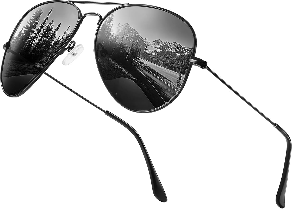 Classic Polarized Aviator Sunglasses for Men and Women with UV Protect