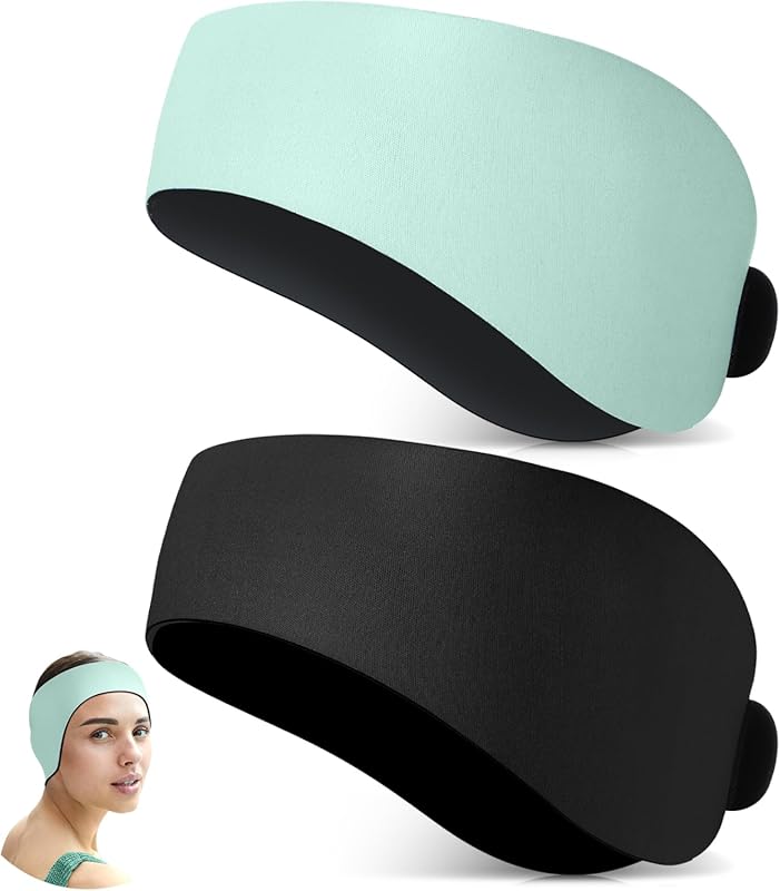 Lunmon 2 Pairs Adjustable Swimming Headbands for Adults – Waterproof E
