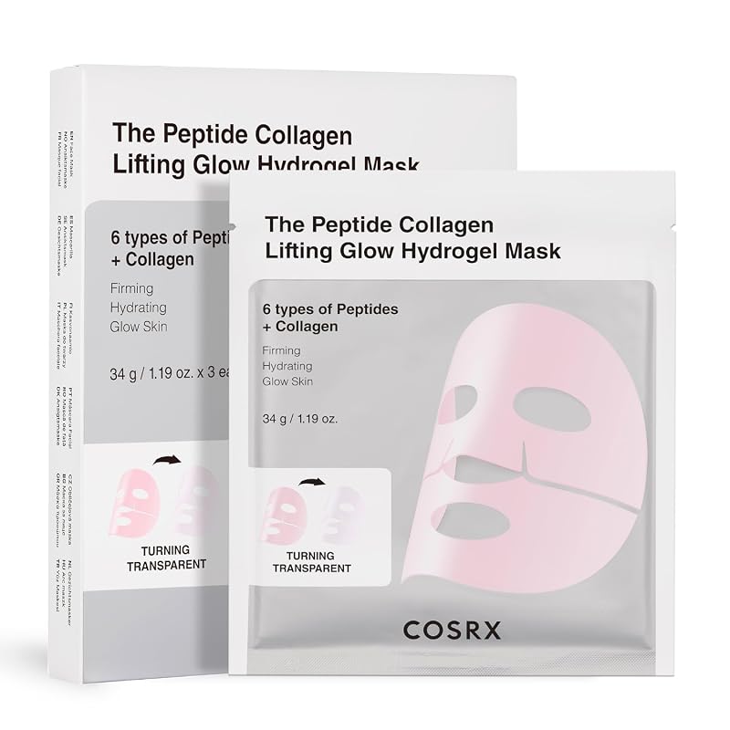 COSRX Pink Peptides Collagen Lifting Glow Hydrogel Face Mask for Overn