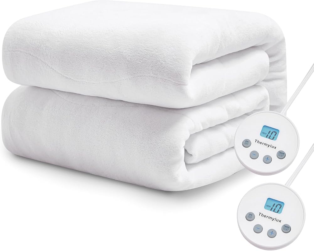 Electric Mattress Pad Queen Quilted Wave 10 Heat Settings Dual Control