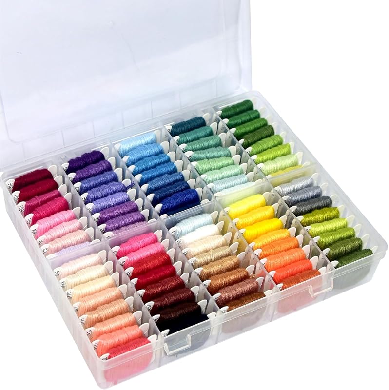 Friendship Bracelet Making Kit with 80 Skeins Embroidery Floss and Sto