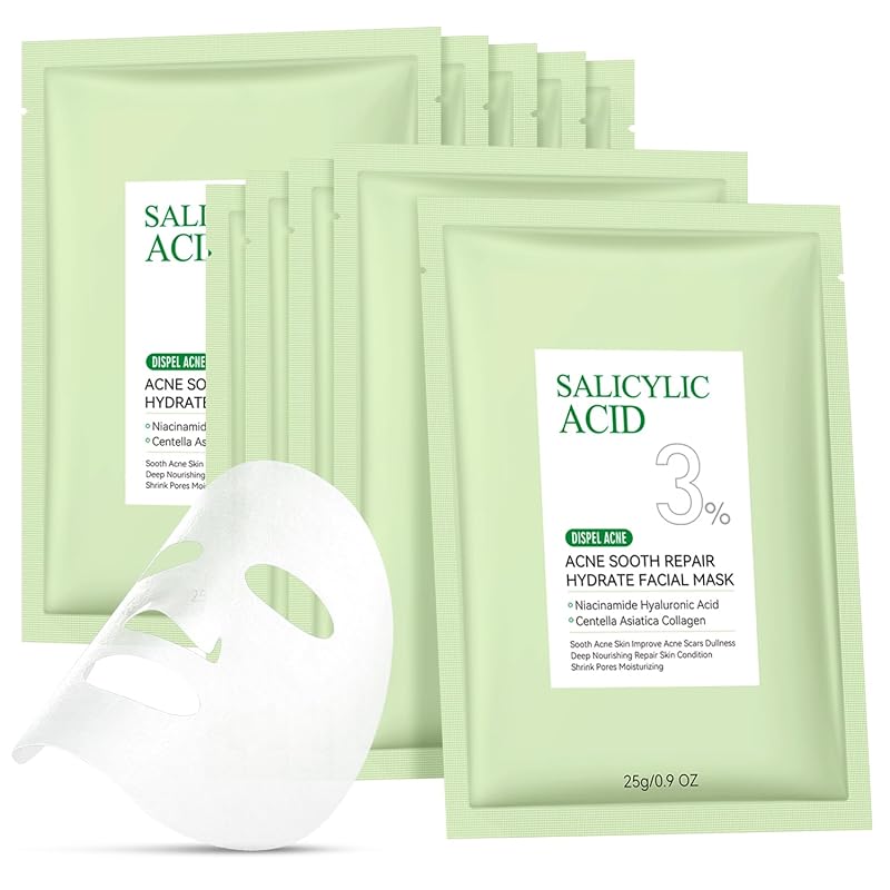 Salicylic Acid Acne Face Mask Pack, Hydrating and Soothing Skincare Sh